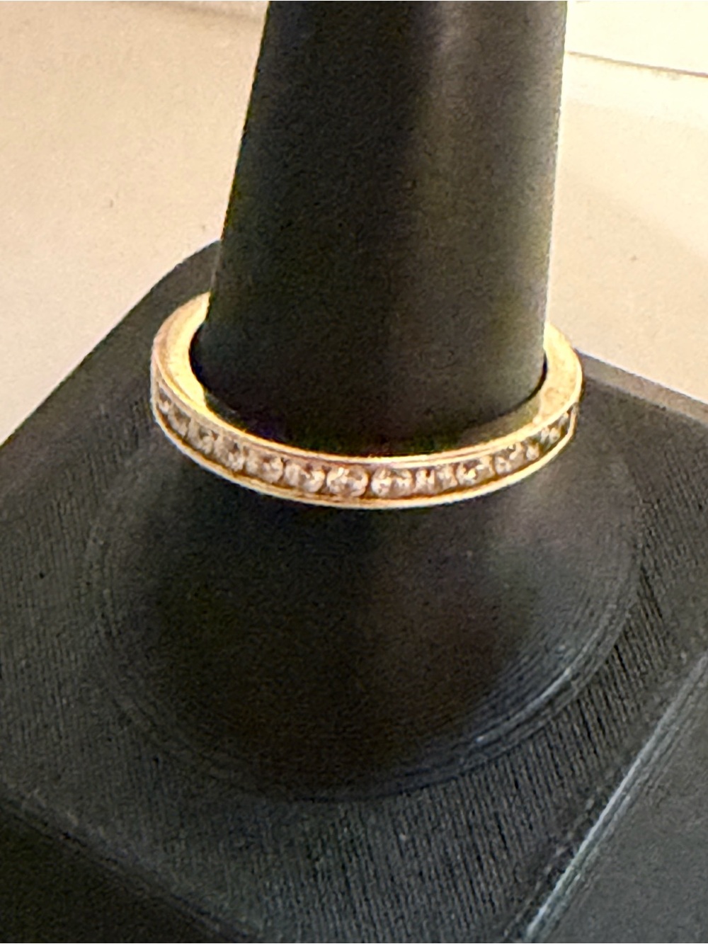 Gold Tone over 925 Sterling Silver CZ Stacker Set of 2 - Picture 3 of 7